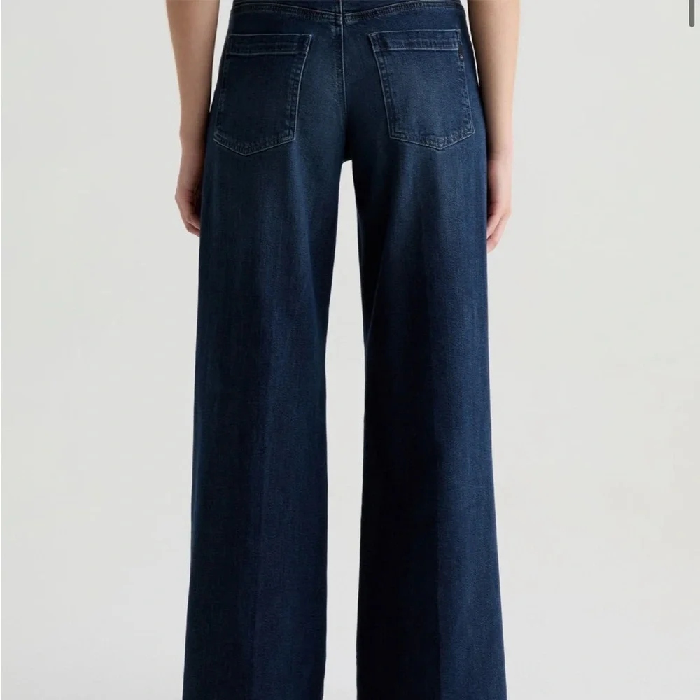AG Adriano Goldschmied Dark Blue Straight Leg Jeans - Picture 2 of 3